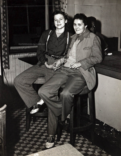 Newyorkthegoldenage:  Couple In A Lesbian Bar, Ca. 1946.Photo: Weegee Via The Swann