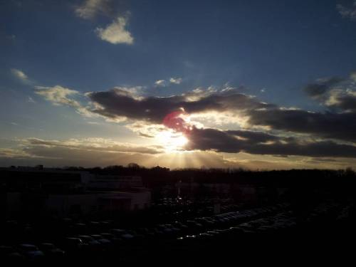 And The Last One From 3.2.16 - The Setting #sun Over BMW Branch #Dortmund Seen From #Phoenix-West #latergram