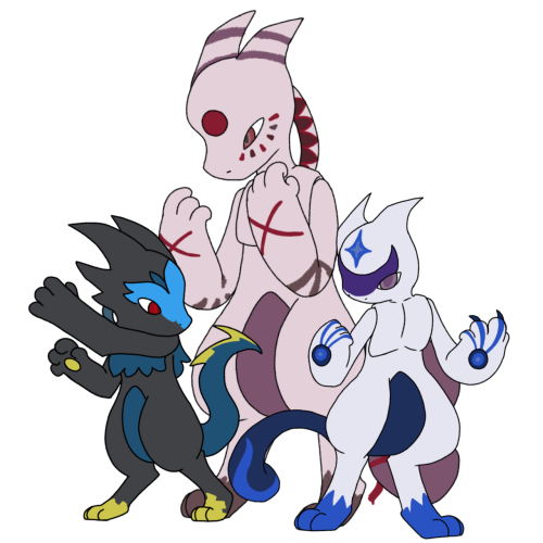 Here Are The Family Pictures For Both @pokemon-ash-aus And @xxtc-96xx And Their Mewtwos!
