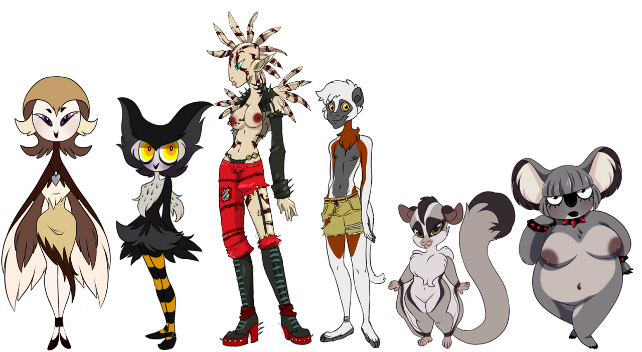 scaitblue:  size ref of the group from left to right  : Ophelia Poensis  , Odeth