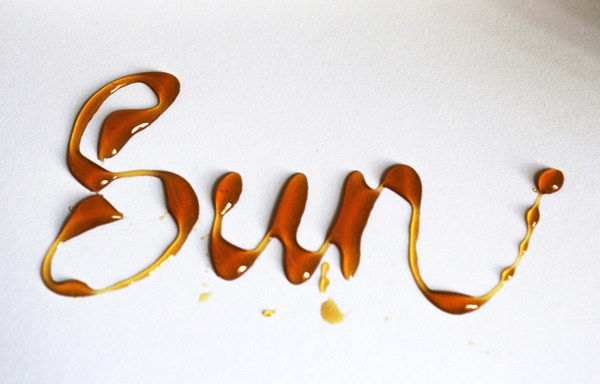 typostrate:  Food Typography  made of pepper, curry, honey, biscuit, noodles, cheese,