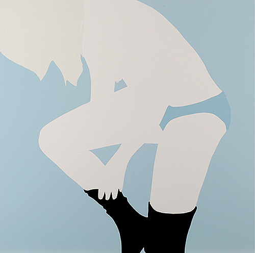 Natasha Law  (British, b. 1970, Lewisham, London, England) - 1: Pink Circle on Blue, 2016  2: Grey a