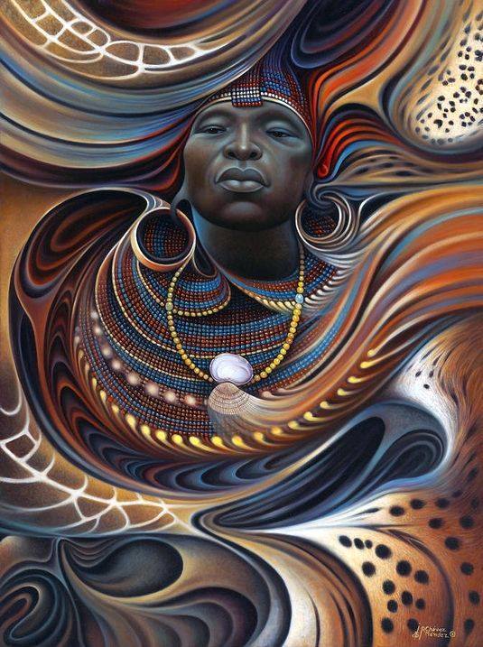 hipartmedia:  ARTWORK: ‘African Spirits 2’ by Ricardo Chávez-Méndez   Nice