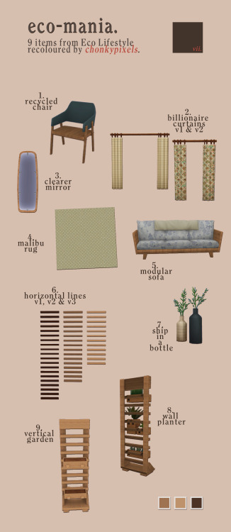 eco-mania.a small recoloring collection.nine items 3 wooden textures &amp; 20 patternscustom thumbna