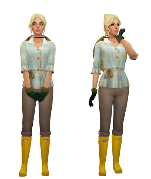 TS4 Cottage Gardener LookbookSkin 1, 2, 3 / Hair / Eyebrows / Eyes / NosemaskClothing - TopSaoirse