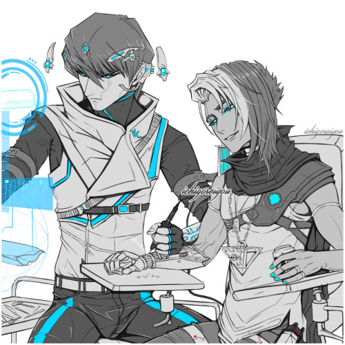  Doodle: Cyberpunk AU, Pt 2Part 1More active on twitter: ichigoreiyou.  