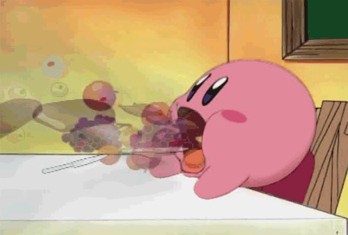 Porn Pics retrogamingblog:  Kirby Eating Animation