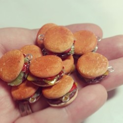 bon-appeteats:  Burger charms - done! Next