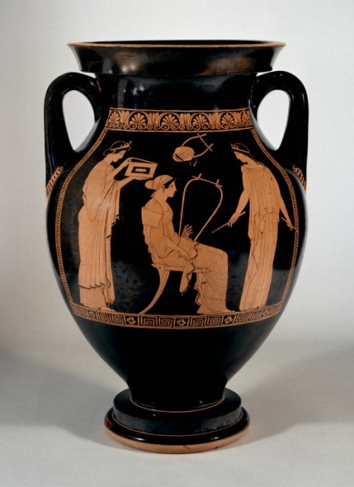 Art of the Day: Amphora with Musical Scene One of the prominent painters of classical Athens, the Ni