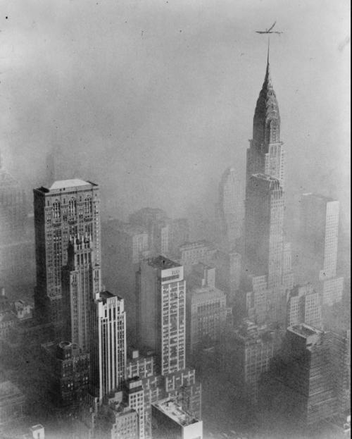 The smog in Manhattan in November 1953. New York created the Bureau of Smoke Control in 1949, but it