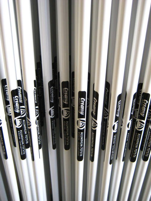 Creamy Shafts Version 1.1. Creamy Shafts get a face lift with new screen printing and a clear coat to stay Creamy white longer. Expect to see them for sale soon.