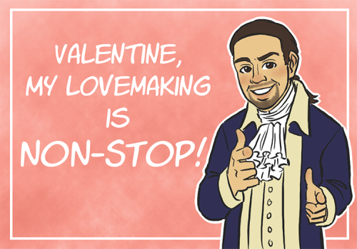 bisexualwilliamshakespeare:bootsssss:This year I’ve drawn some Hamilton-inspired valentines!  I dunn