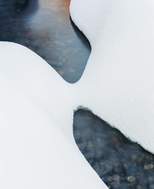 allfilmeverything:  Snowdrift on Creek, Castle Lake Creek  Pentax 6x7, Kodak Ektar 100 