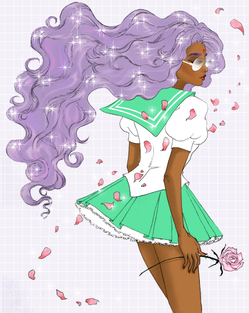 sridevi:I was feeling pretty mehhhhhh 凸(｀⌒´メ)凸 so I decided to draw Anthy &lt;3 