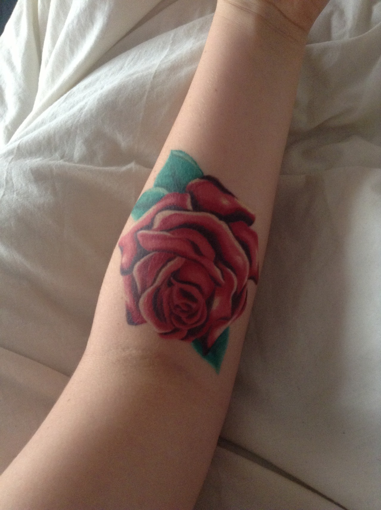 ENGLISH ROSE AND ST GEORGES FLAG tattoo