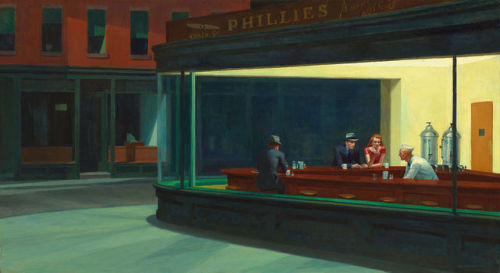 Nighthawks by Edward Hopper (1882-1967)