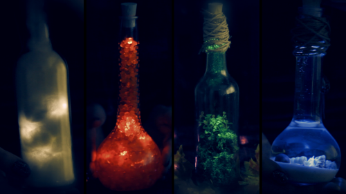 🌱☁ DIY: Elements In A Bottle 💦🔥| Halloween Room Decor 