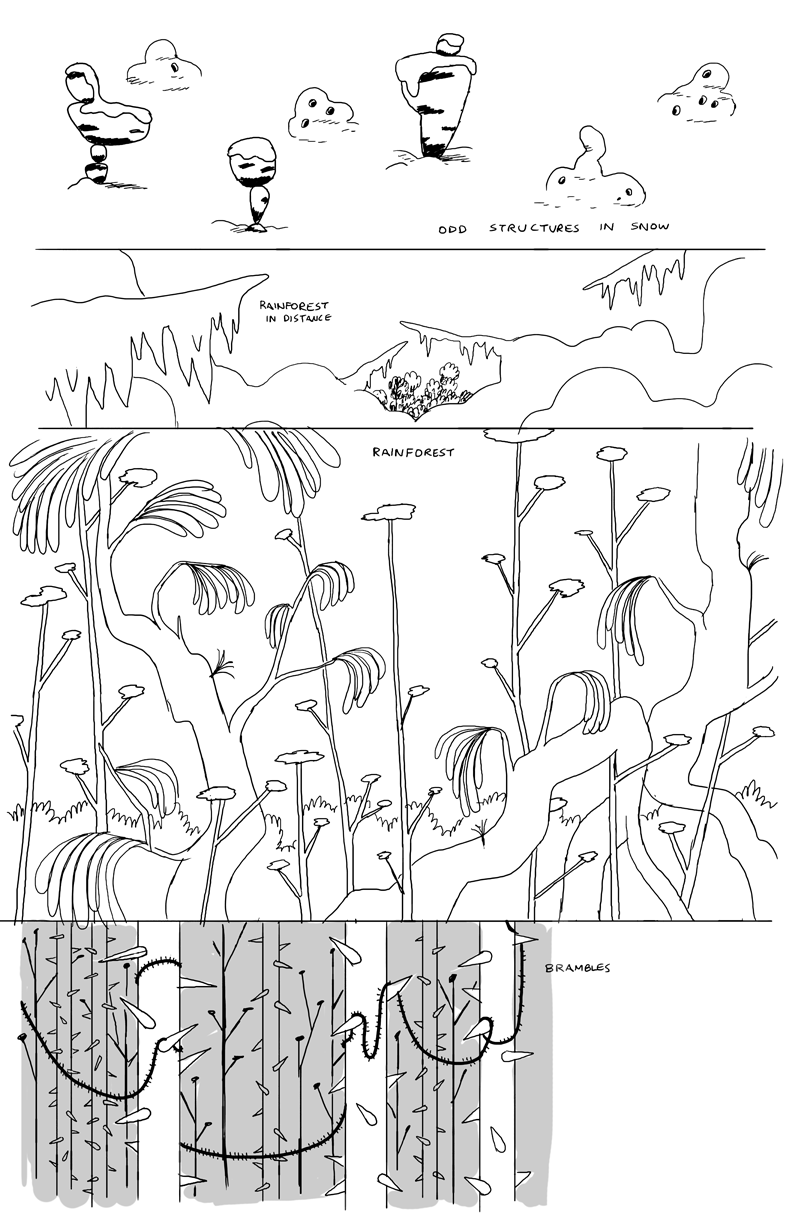 Islands concept art by character &amp; prop designer Michael DeForge