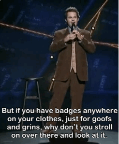 stand-up-comic-gifs:  Are those knives on your hand real? Oh, they are. Well that’s