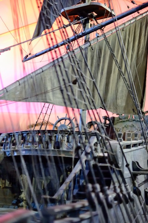 walt disney archives model of the pirates of the caribbean’s black pearl