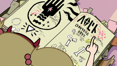 notnights:  honesthypocrite:  In Star vs. the Forces of Evil her magic book has a glossary and helper called Glosseryck, who has six fingers on his hands.  The journals in Gravity Falls are filled with arcane entries on magic written by an author with