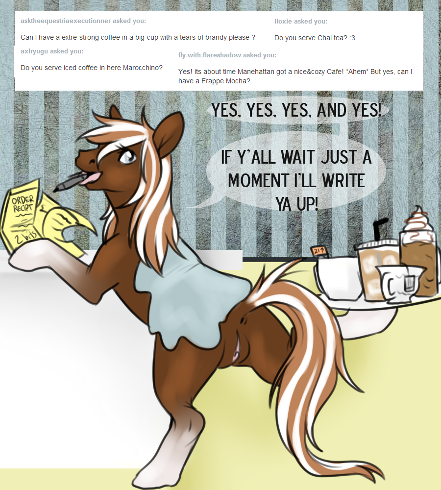 marocchinos-manehattan-cafe:  Maro: Enjoy the view in the meantime? *Blush*  Omai~
