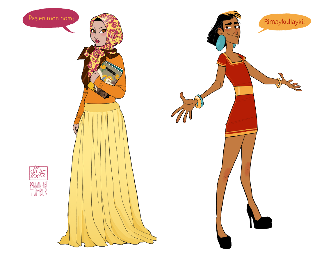 pannan-art:  Modern Disney 2014-2015 (with names)Anna, Elsa, RapunzelJasmine, Pocahontas,