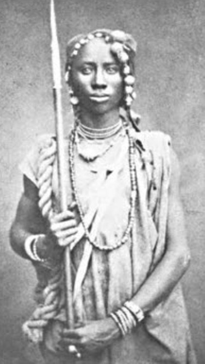 Female Dahomey Warrior, one of the “Dahomey Amazons”.