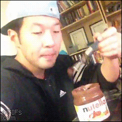 4gifs:  Nutella so good it can change your