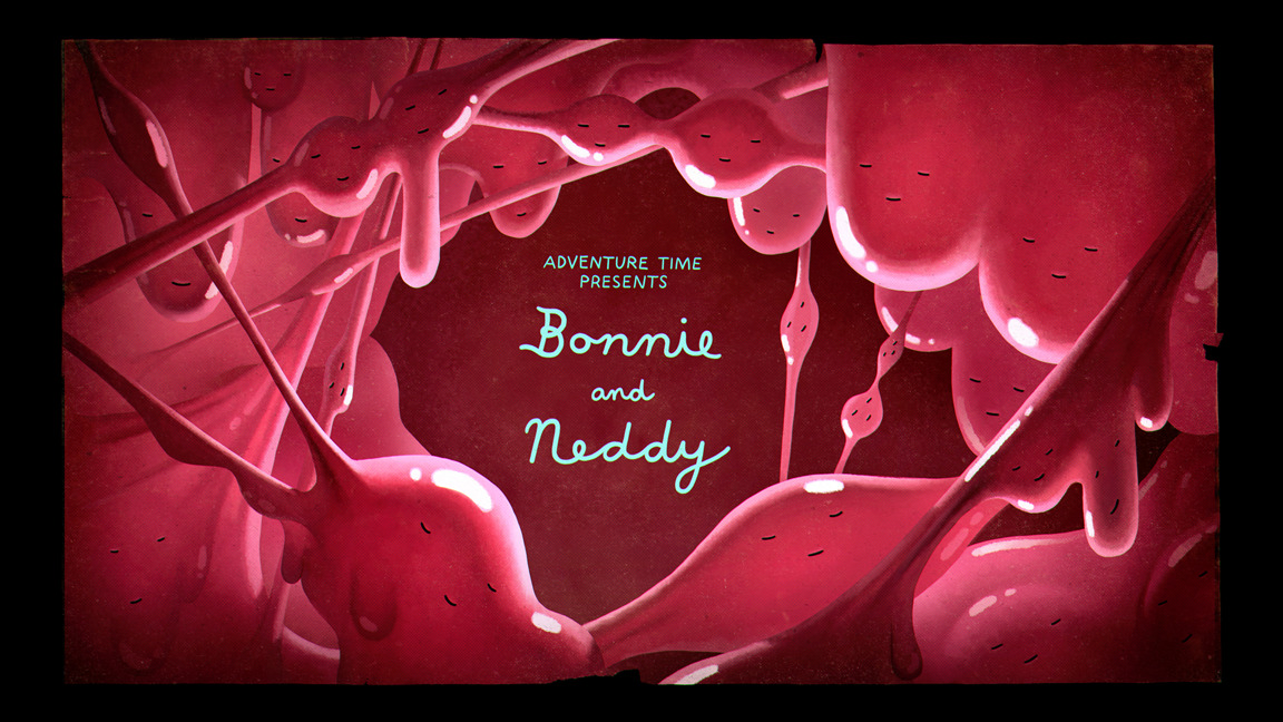 Bonnie and Neddy - title carddesigned by Steve Wolfhardpainted by Joy Angpremieres