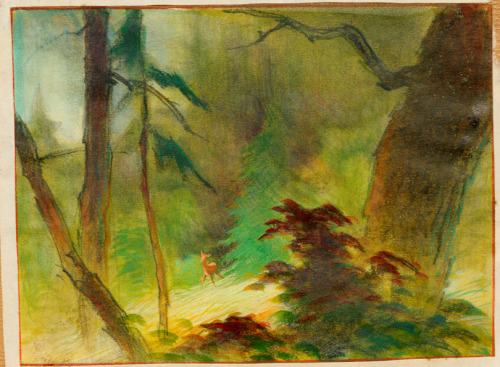 disneyconceptsandstuff:Visual Development from Bambi by Tyrus Wong