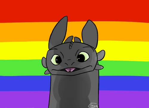 erensilverlink:HAPPY PRIDE EVERYONE! Adorable toothless for pride month. I’m sorry I didn’t add more