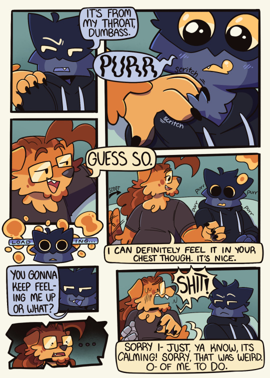 xenodogartz:purring is like sweet voice but for cats and it only conveys 1 thing. do you see my visionanyways this took a bit! im really happy with it though. :-) you are too.