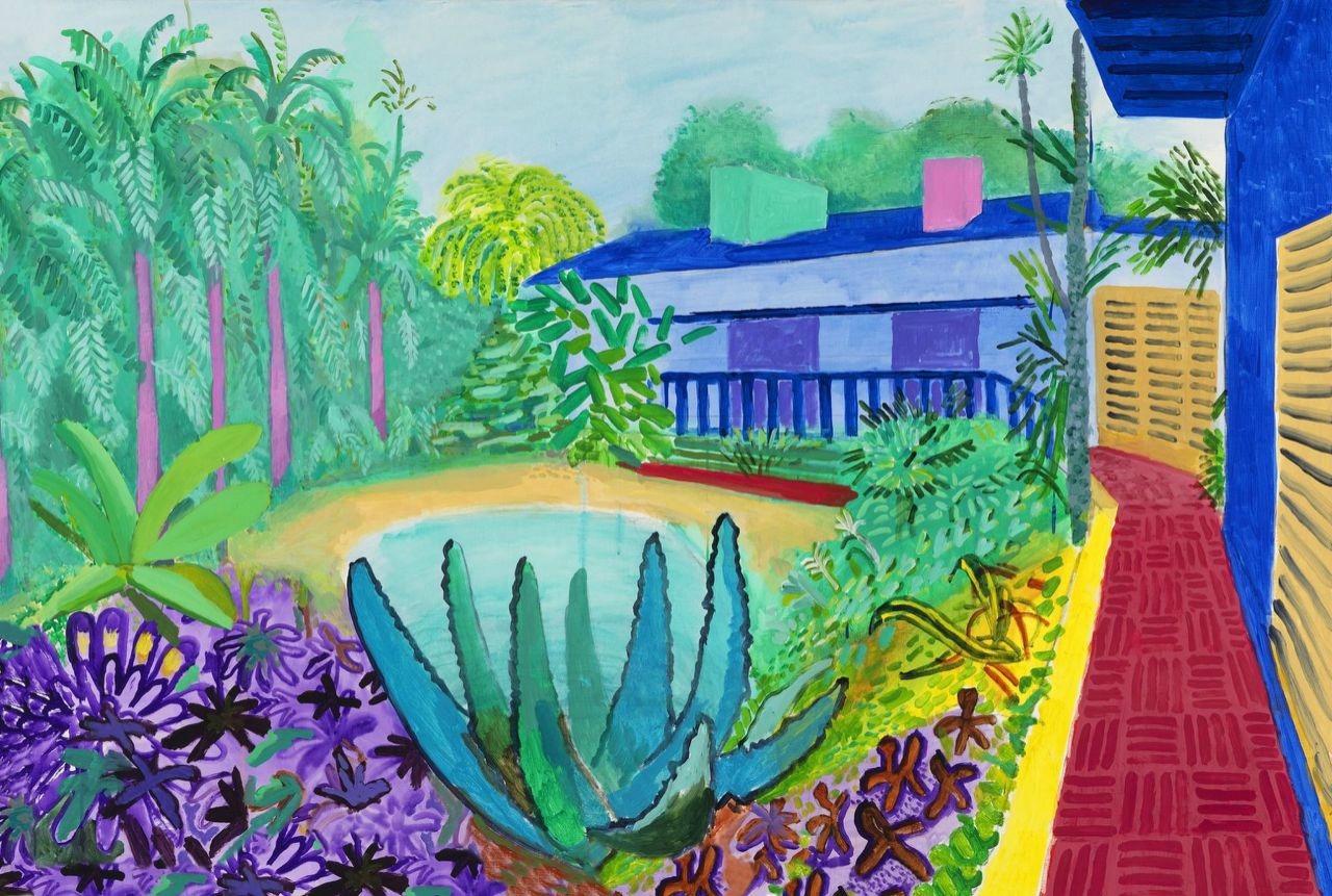 thunderstruck9:David Hockney (British, b. 1937), Garden 2015, 2015. Acrylic on canvas,