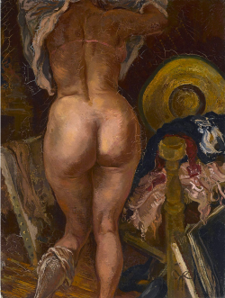 thunderstruck9:  George Grosz (German, 1893-1959), Standing female nude, May 1937. Oil on canvasboard, 16 x 12 in. 