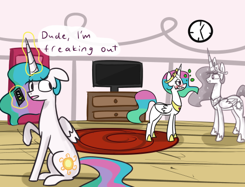 ask-the-princess-of-night:  Go follow these great blogs! Luna-Afterdark Ask-DrunkCelestia Ask-Princess-Molestia   X3!