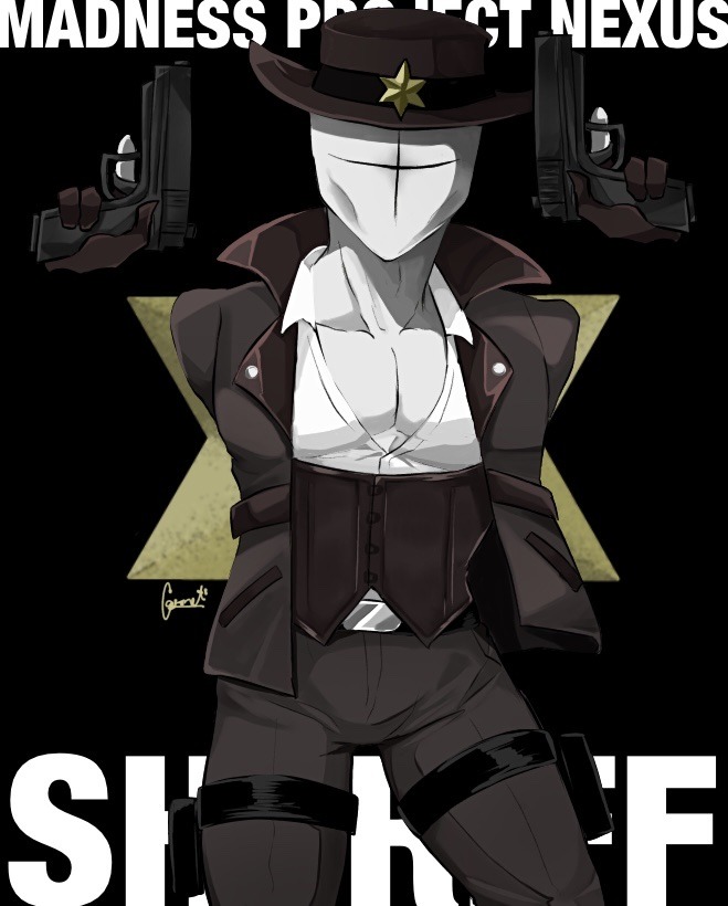 Madness: Project Nexus 2 - The Sheriff's concept art. - madness combat  sheriff post - Imgur