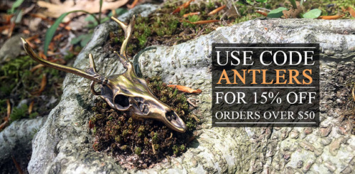 HORNS & ANTLERS SALE!Back by popular demand! All skulls with Horns or Antlers are on sale for ju