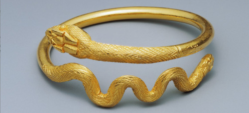 thegetty:Hiss is a snake bracelet from the 1st century A.D.Designed to look like a coil around the w