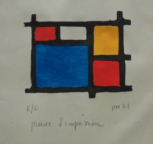 Piet Mondrian Woodcuts, 1921.(via worthpoint.com)