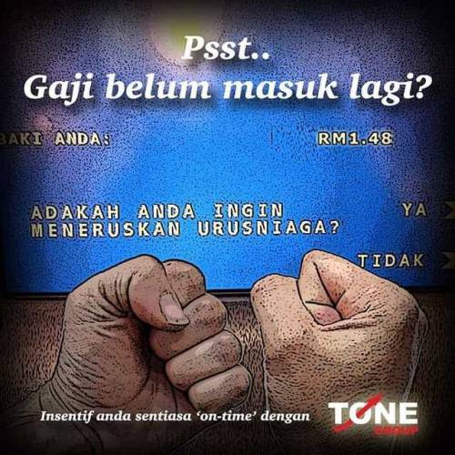 Selamat pagi, semua Pastinya Rakan Niaga TONE GROUP semua ceria2 dengan poket dan dompet yang berisi