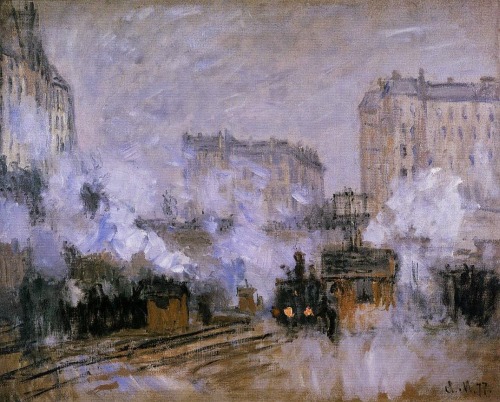 Train Stations and Claude Monet , 1877ImpressionismArrival of the Normandy Train, Gare Saint-Lazare 