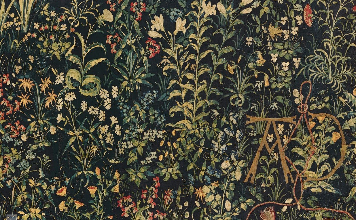 renaissance-art:  Details from the Unicorn in Captivity Tapestry c. 1495-1505 