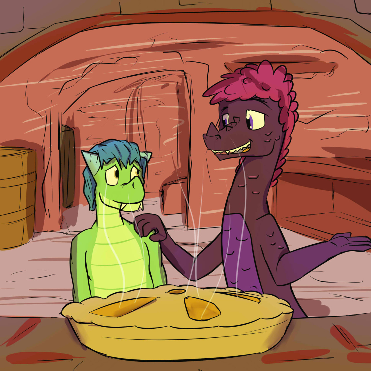  Snort had helped Jitte clean and put away dishes, clean pots and pans used in the