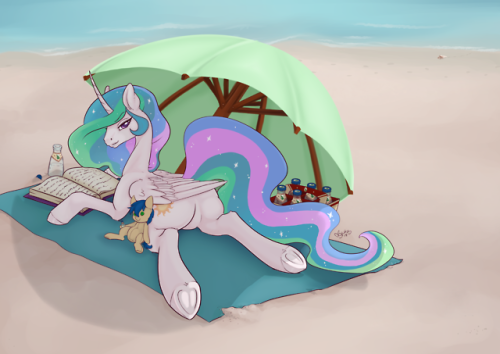 XXX SFW edit of Celestia having a relaxing day photo