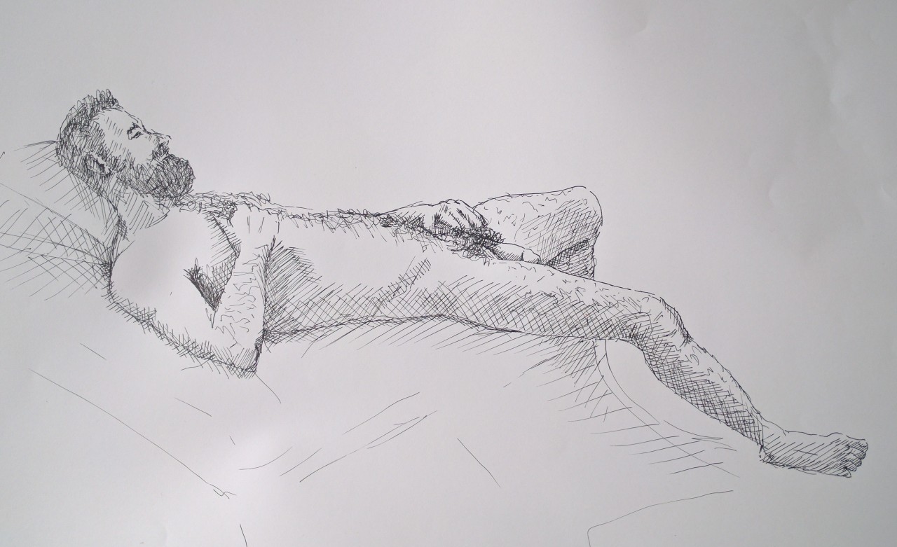 oliraptor:   Diving into Pen again!  Go-go Gentlemen posing, Inktober.  Instagram