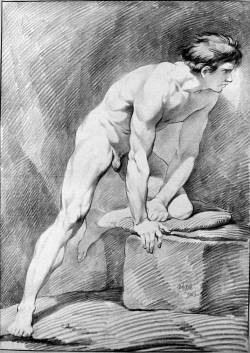 arteefalo:Louis-Claude Vassé (1717-1772).Homme de profil à droite, le genou gauche