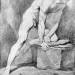 arteefalo:Louis-Claude Vassé (1717-1772).Homme de profil à droite, le genou gauche