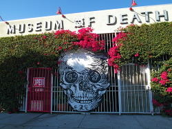 sixpenceee:  The Museum of Death in Hollywood. This stomach-churning homage to murder, dismemberment, and rigor mortis houses a collection of serial killer artwork, photos of horrific accidents and famous crime scenes, and the guillotine-severed head