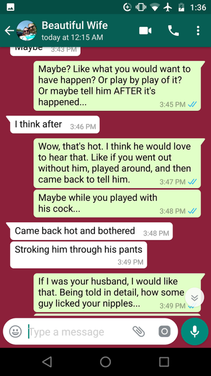 hotwife-texts: Part 2 (we started roll playing as if I was not her husband)